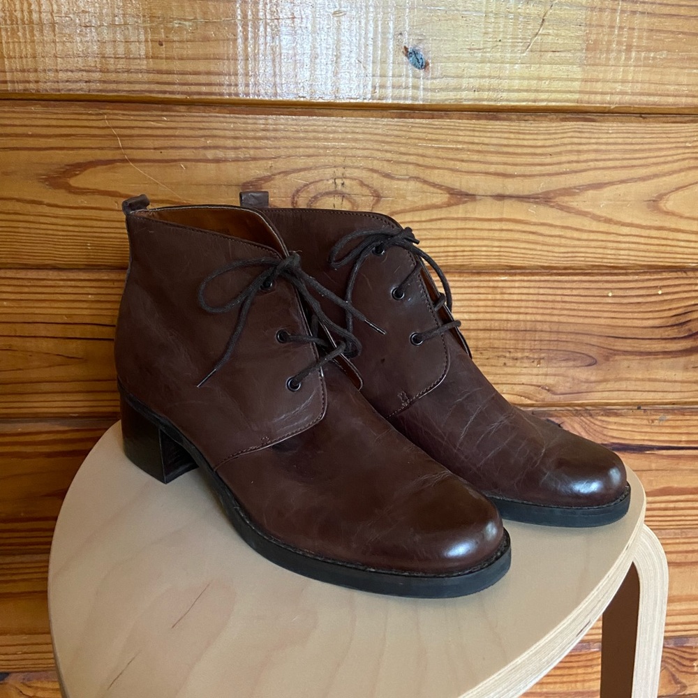 Vintage Brown Leather Boots
